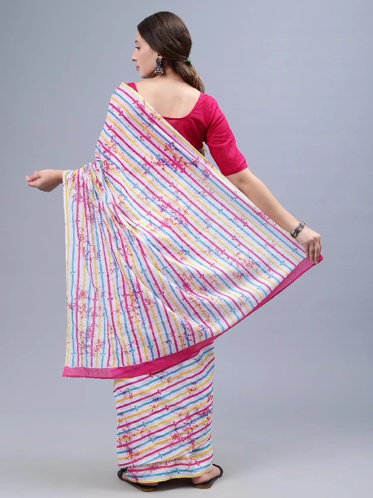 Printed Malmal Cotton Pink Saree-6.webp